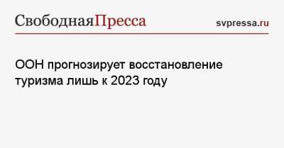 Зураб Пололикашвили - ООН прогнозирует восстановление туризма лишь к 2023 году - svpressa.ru