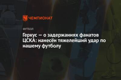 Илья Геркус - Геркус — о задержаниях фанатов ЦСКА: нанесён тяжелейший удар по нашему футболу - championat.com