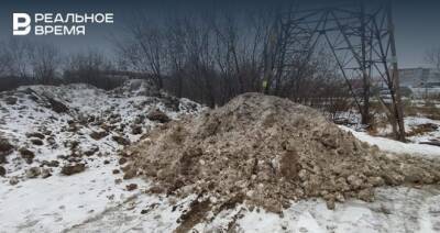 Казанцы пожаловались на несанкционированное складирование снега на улице Амирхана - realnoevremya.ru - респ. Татарстан - Казань