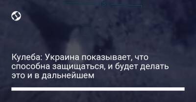 Дмитрий Кулеба - Кулеба: Украина показывает, что способна защищаться, и будет делать это и в дальнейшем - liga.net - Украина