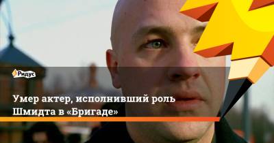 Умер актер, исполнивший роль Шмидта в «Бригаде» - ridus.ru - Рязанская обл.