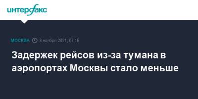 Задержек рейсов из-за тумана в аэропортах Москвы стало меньше - interfax.ru - Москва