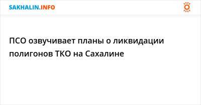 ПСО озвучивает планы о ликвидации полигонов ТКО на Сахалине - sakhalin.info - Сахалинская обл. - Экология