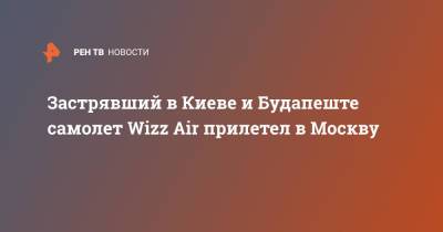 Застрявший в Киеве и Будапеште самолет Wizz Air прилетел в Москву - ren.tv - Москва - Россия - Украина - Киев - Будапешт