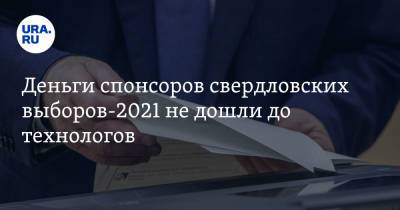 Дмитрий Ионин - Сергей Чепиков - Деньги спонсоров свердловских выборов-2021 не дошли до технологов - ura.news - Россия