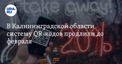 В Калининградской области систему QR-кодов продлили до февраля - ura.news - Калининградская обл.