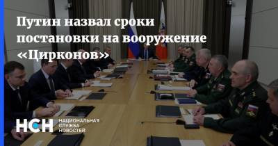 Владимир Путин - Путин назвал сроки постановки на вооружение «Цирконов» - nsn.fm - Россия - Сочи