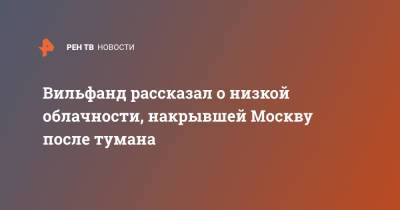 Роман Вильфанд - Вильфанд рассказал о низкой облачности, накрывшей Москву после тумана - ren.tv - Москва - Россия - Нижний Новгород