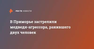 В Приморье застрелили медведя-агрессора, ранившего двух человек - ren.tv - Приморье край