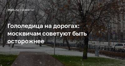Гололедица на дорогах: москвичам советуют быть осторожнее - mos.ru - Москва