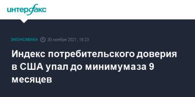 Индекс потребительского доверия в США упал до минимума за 9 месяцев - interfax.ru - Москва - США