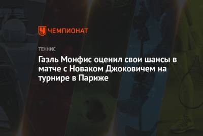Гаэль Монфис - Адриан Маннарино - Гаэль Монфис оценил свои шансы в матче с Новаком Джоковичем на турнире в Париже - championat.com - Франция - Париж