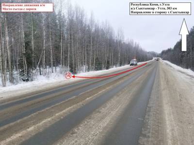 На трассе под Ухтой водитель на Opel улетела в кювет - komiinform.ru - Сыктывкар