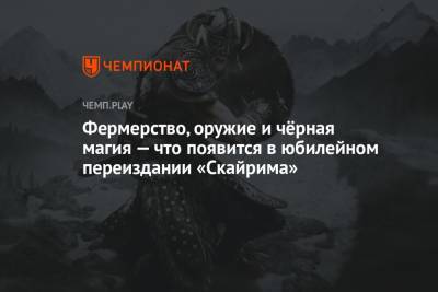 Фермерство, оружие и чёрная магия — что появится в юбилейном переиздании «Скайрима» - championat.com