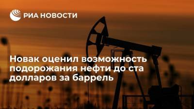 Александр Новак - Новак: трудно сказать, вырастет ли цена нефти до ста долларов, покажут ближайшие месяцы - ria.ru - Москва - Россия