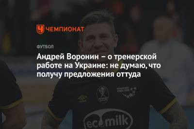 Андрей Воронин - Андрей Воронин – о тренерской работе на Украине: не думаю, что получу предложения оттуда - championat.com - Москва - Украина