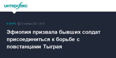 Эфиопия призвала бывших солдат присоединиться к борьбе с повстанцами Тыграя - interfax.ru - Москва - Эфиопия