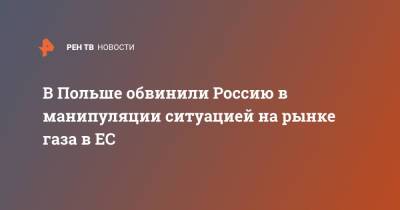 В Польше обвинили Россию в манипуляции ситуацией на рынке газа в ЕС - ren.tv - Москва - Россия - Германия - Польша - Варшава