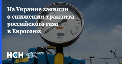 На Украине заявили о снижении транзита российского газа в Евросоюз - nsn.fm - Украина