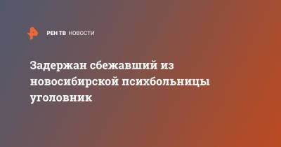Задержан сбежавший из новосибирской психбольницы уголовник - ren.tv - Россия - Новосибирск - Новосибирская обл. - Краснообск