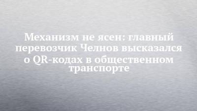 Механизм не ясен: главный перевозчик Челнов высказался о QR-кодах в общественном транспорте - chelny-izvest.ru - Набережные Челны