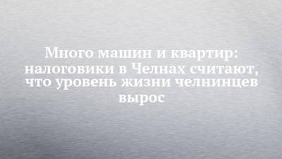 Много машин и квартир: налоговики в Челнах считают, что уровень жизни челнинцев вырос - chelny-izvest.ru - Набережные Челны