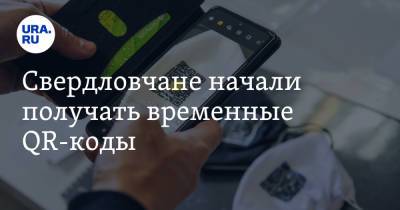 Свердловчане начали получать временные QR-коды - ura.news - Екатеринбург - Свердловская обл.