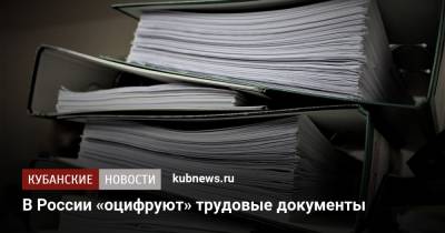 Михаил Мишустин - В России «оцифруют» трудовые документы - kubnews.ru - Россия