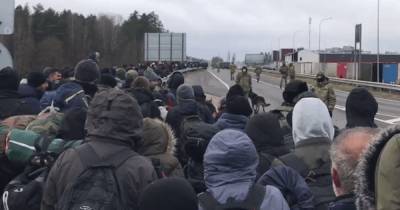 В Беларуси большая колонна мигрантов направилась к границе с Польшей (видео) - focus.ua - Украина - Белоруссия - Польша - Минск - Варшава