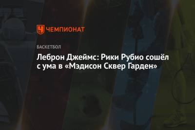 Джеймс Леброн - Леброн Джеймс: Рики Рубио сошёл с ума в «Мэдисон Сквер Гарден» - championat.com - Лос-Анджелес - Нью-Йорк - шт. Миннесота - Юта
