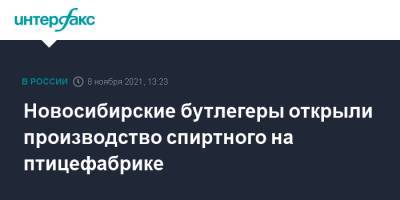 Ирина Волк - Новосибирские бутлегеры открыли производство спиртного на птицефабрике - interfax.ru - Москва - Новосибирская обл. - Советский