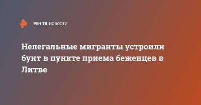 Нелегальные мигранты устроили бунт в пункте приема беженцев в Литве - ren.tv - Литва