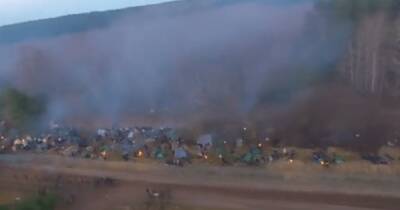 Костры и палатки: беженцы на границе Польши обустроили полноценный лагерь (видео) - focus.ua - Украина - Белоруссия - Польша
