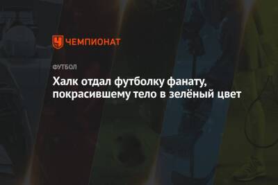 Халк отдал футболку фанату, покрасившему тело в зелёный цвет - championat.com - Россия - Бразилия - Шанхай