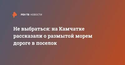 Не выбраться: на Камчатке рассказали о размытой морем дороге в поселок - ren.tv - Россия - Камчатский край - Запорожье - Озерновский