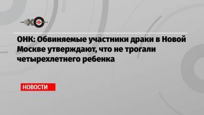 ОНК: Обвиняемые участники драки в Новой Москве утверждают, что не трогали четырехлетнего ребенка - echo.msk.ru - Москва