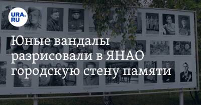 Юные вандалы разрисовали в ЯНАО городскую стену памяти. Видео - ura.news - окр. Янао