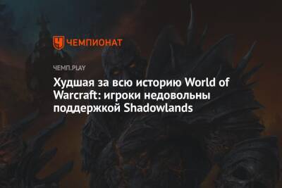 Худшая за всю историю World of Warcraft: игроки недовольны поддержкой Shadowlands - championat.com - Россия