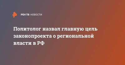 Павел Данилин - Политолог назвал главную цель законопроекта о региональной власти в РФ - ren.tv - Россия