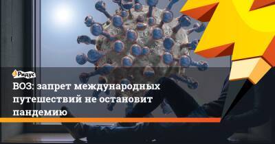 ВОЗ: запрет международных путешествий не остановит пандемию - ridus.ru - Юар