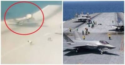 queen Elizabeth - Момент падение истребителя F-35 с авианосца засняли на видео - skuke.net - США - Интересно