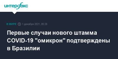 Первые случаи нового штамма COVID-19 "омикрон" подтверждены в Бразилии - interfax.ru - Москва - Бразилия - Сан-Паулу - Юар