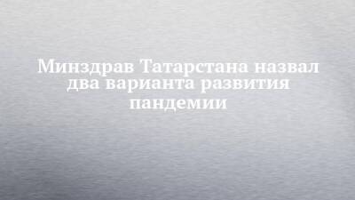 Владимир Жаворонков - Минздрав Татарстана назвал два варианта развития пандемии - chelny-izvest.ru - респ. Татарстан
