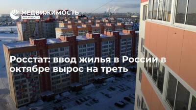 Росстат: ввод жилья в России в октябре вырос на треть - realty.ria.ru - Москва - Россия - Строительство