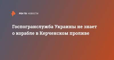 Госпогранслужба Украины не знает о корабле в Керченском проливе - ren.tv - Россия - Украина