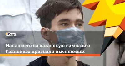 Напавшего наказанскую гимназию Галявиева признали вменяемым - ridus.ru