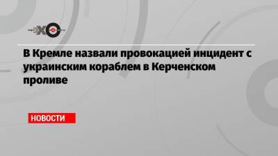 Дмитрий Песков - Александр Гольц - В Кремле назвали провокацией инцидент с украинским кораблем в Керченском проливе - echo.msk.ru - Россия - США - Украина