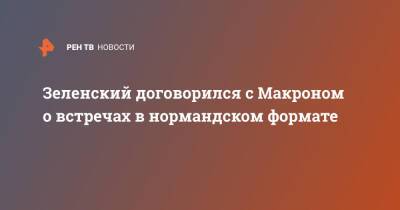 Владимир Зеленский - Эммануэль Макрон - Эммануэль Макроном - Олафом Шольцем - Зеленский договорился с Макроном о встречах в нормандском формате - ren.tv - Украина - Германия - Франция - Париж - Берлин - Переговоры