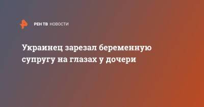 Украинец зарезал беременную супругу на глазах у дочери - ren.tv - Украина - Львовская обл. - район Самборский