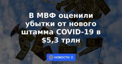 В МВФ оценили убытки от нового штамма COVID-19 в $5,3 трлн - smartmoney.one - Россия - США - Юар